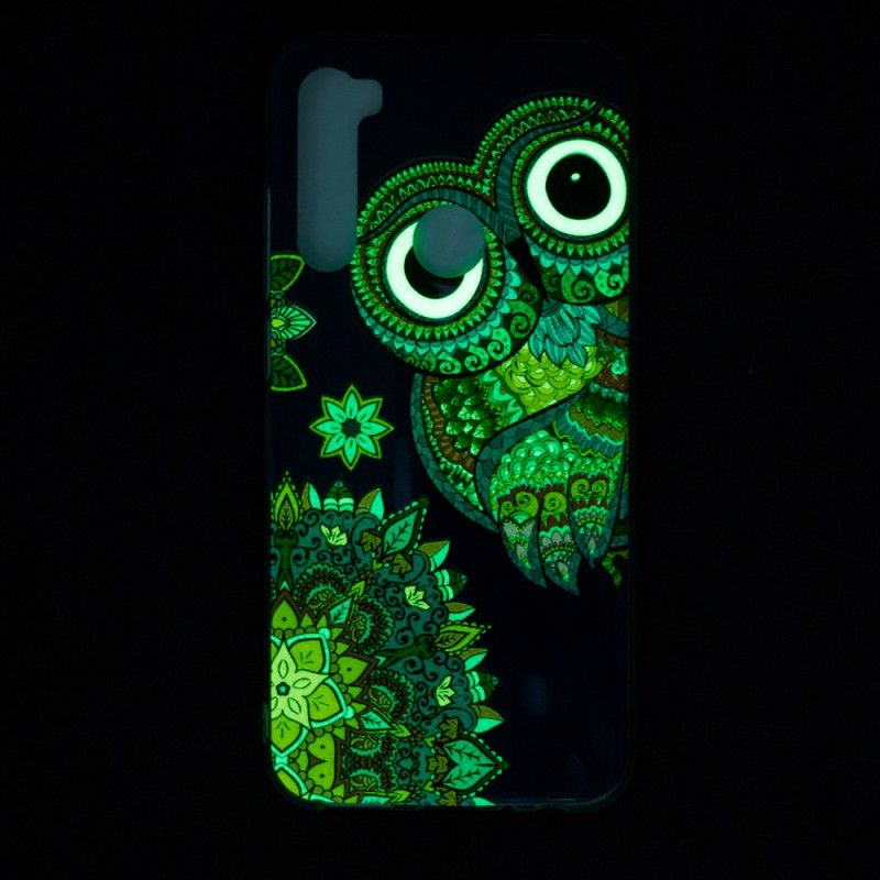 Hülle Für Xiaomi Redmi Note 8 Fluoreszierende Mandala-Eule