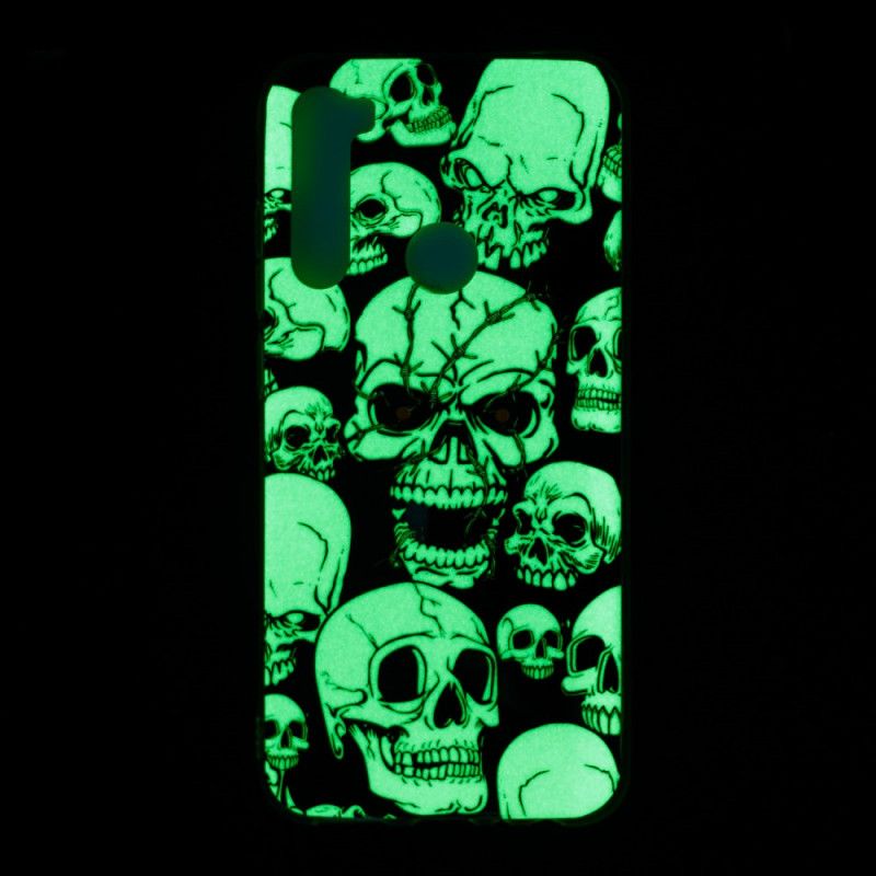 Hülle Xiaomi Redmi Note 8 Aufmerksamkeit Fluoreszierende Schädel