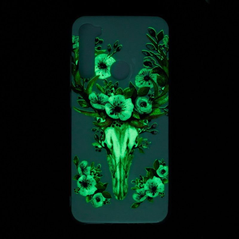 Hülle Xiaomi Redmi Note 8 Fluoreszierender Blühender Elch