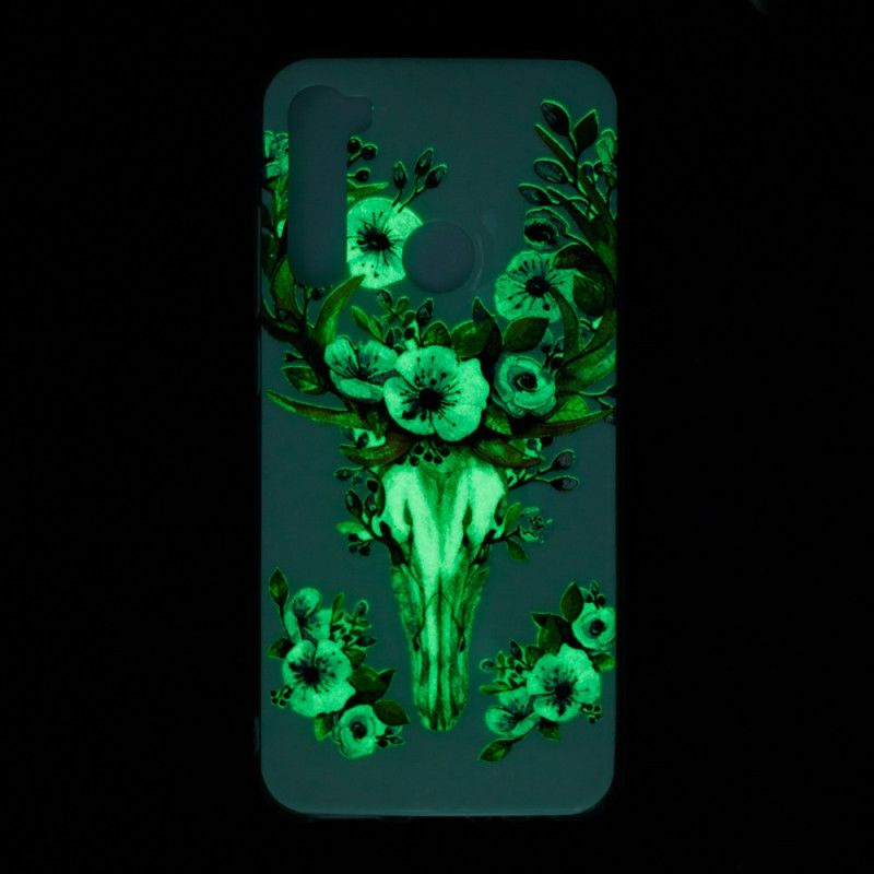 Hülle Xiaomi Redmi Note 8 Fluoreszierender Blühender Elch