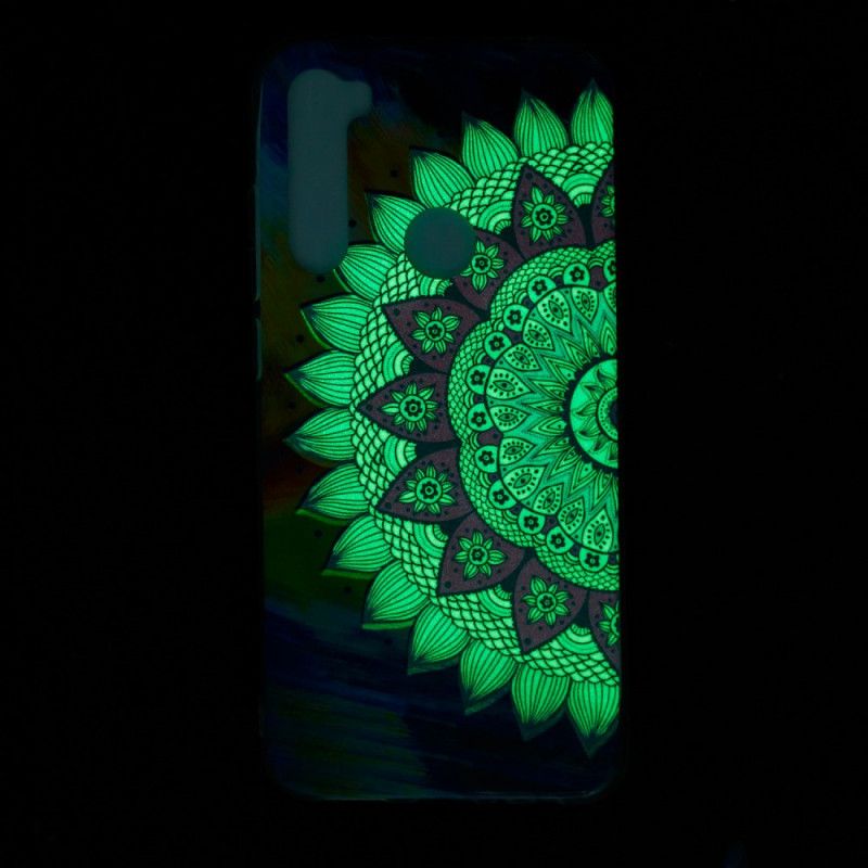 Hülle Xiaomi Redmi Note 8 Fluoreszierendes Farbiges Mandala