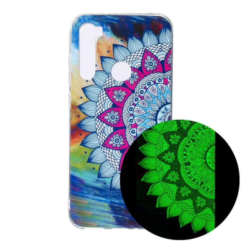 Hülle Xiaomi Redmi Note 8 Fluoreszierendes Farbiges Mandala