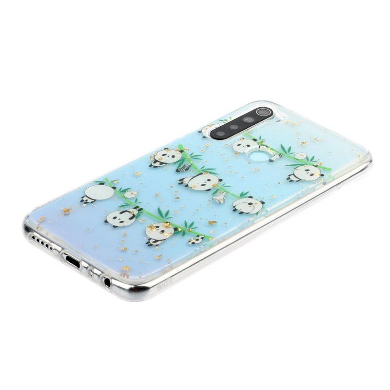 Hülle Xiaomi Redmi Note 8 Handyhülle Pandas Auf Der Wäscheleine