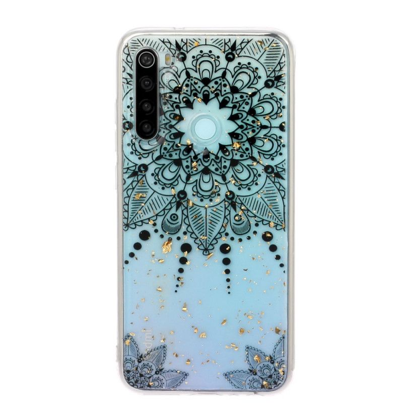 Hülle Xiaomi Redmi Note 8 Handyhülle Transparentes Graues Mandala