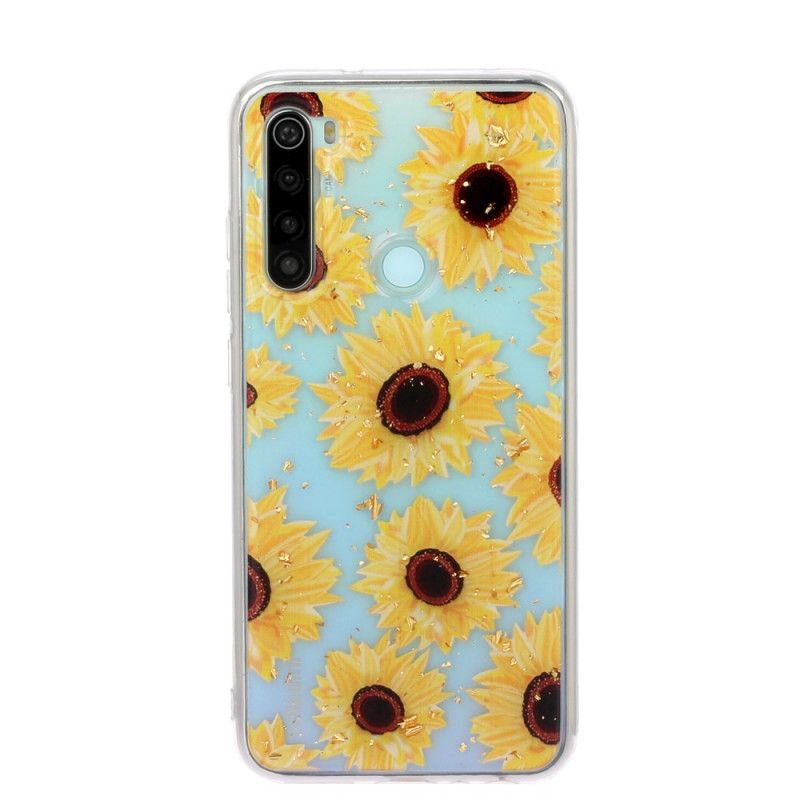 Hülle Xiaomi Redmi Note 8 Mehrere Sonnenblumen