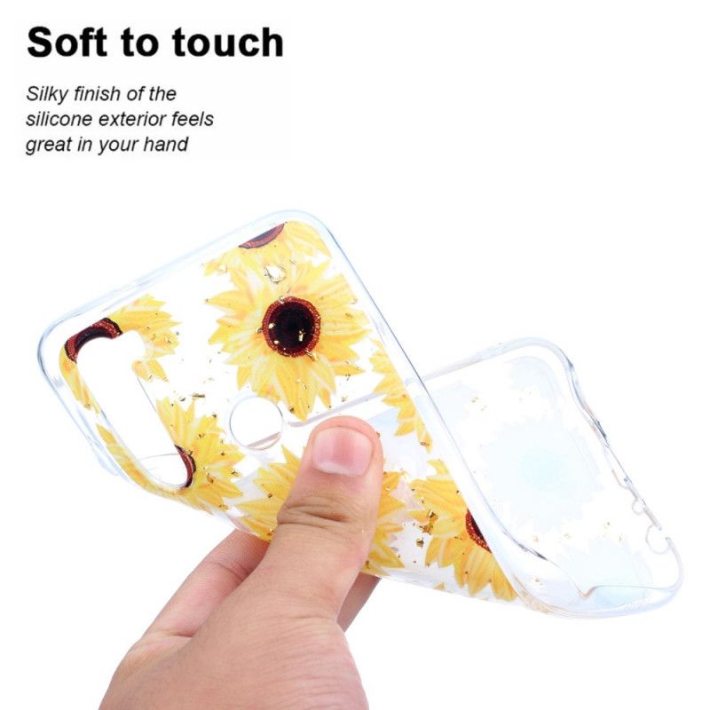 Hülle Xiaomi Redmi Note 8 Mehrere Sonnenblumen