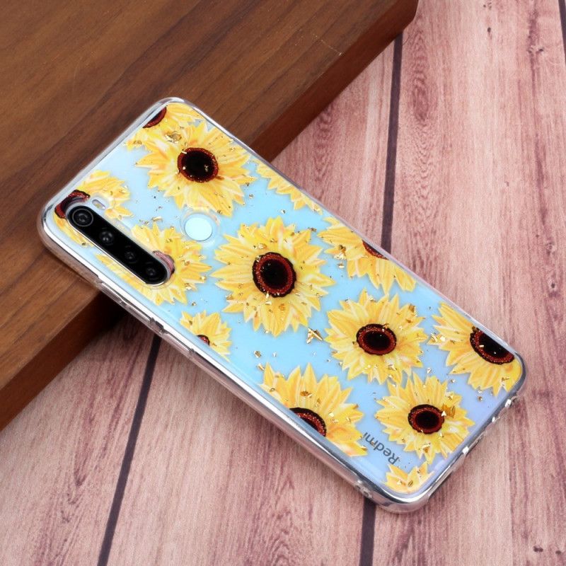 Hülle Xiaomi Redmi Note 8 Mehrere Sonnenblumen