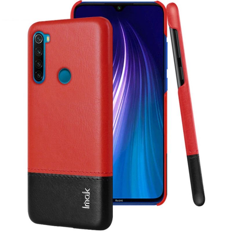 Hülle Xiaomi Redmi Note 8 Rot Ledereffekt Der Imak Ruiyi-Serie