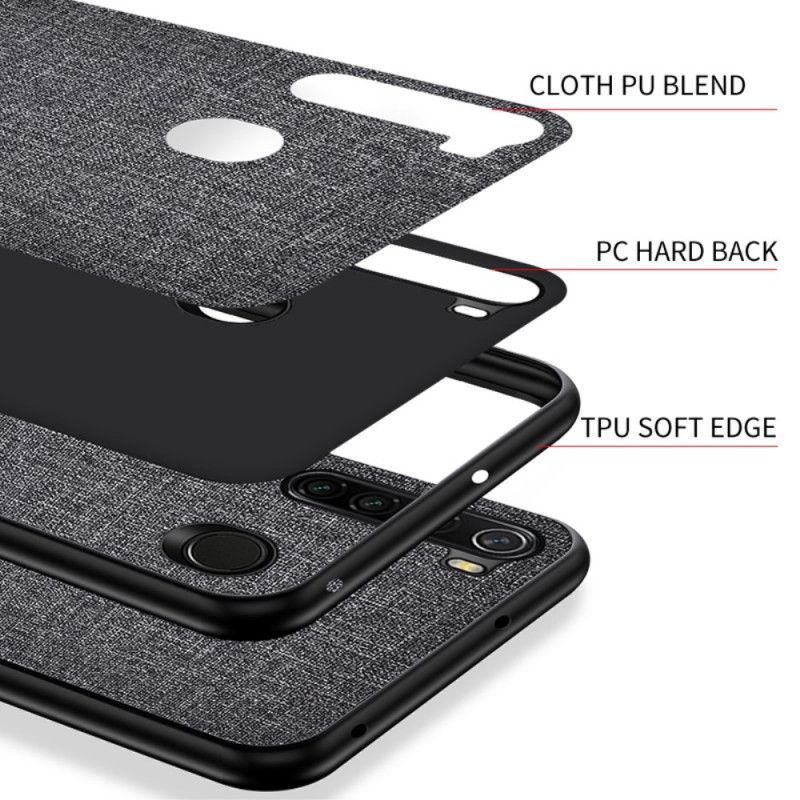 Hülle Xiaomi Redmi Note 8 Schwarz Stoffstruktur
