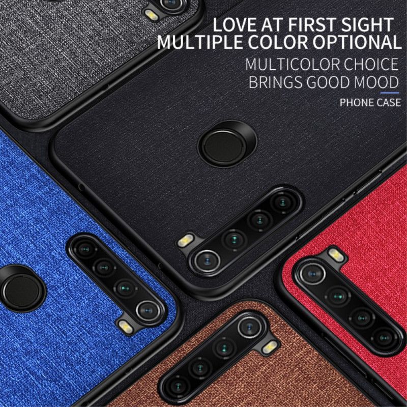 Hülle Xiaomi Redmi Note 8 Schwarz Stoffstruktur