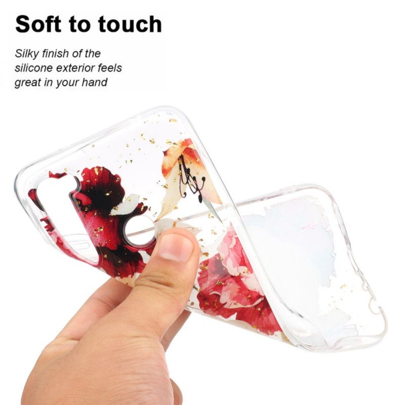 Hülle Xiaomi Redmi Note 8 Transparente Schöne Blumensträuße