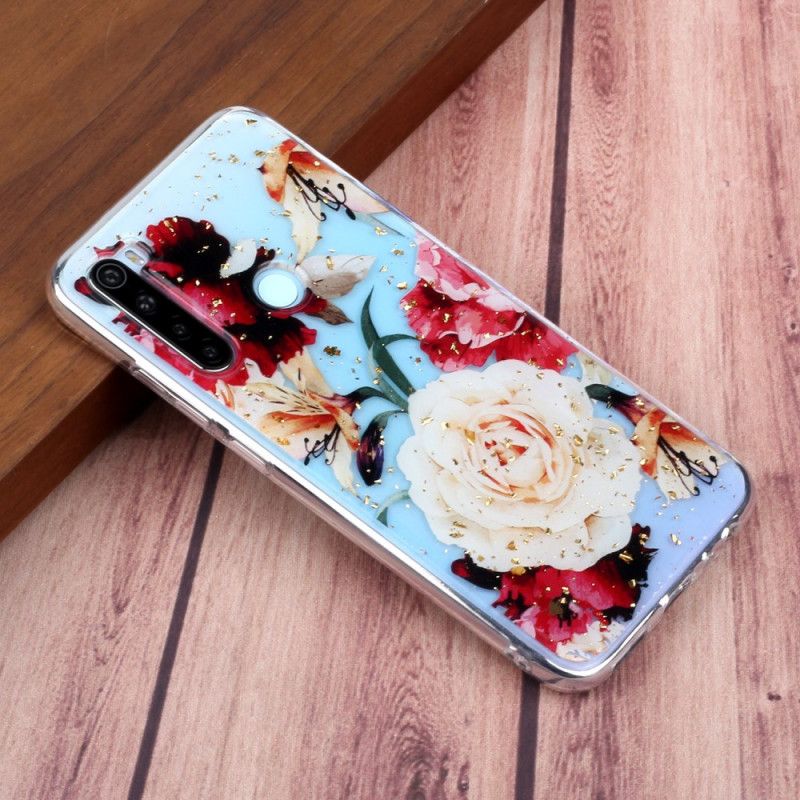 Hülle Xiaomi Redmi Note 8 Transparente Schöne Blumensträuße