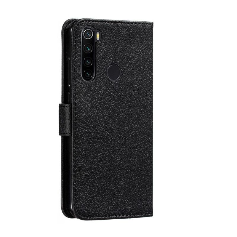 Lederhüllen Für Xiaomi Redmi Note 8 Schwarz Lebe Dein Traumlederimitat