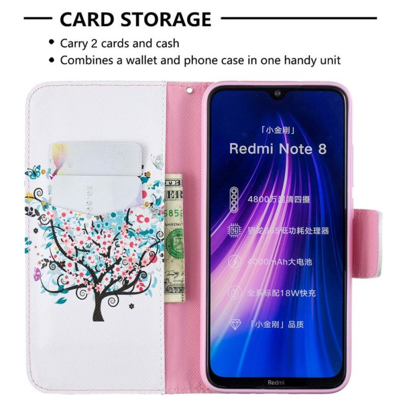 Lederhüllen Xiaomi Redmi Note 8 Blühender Baum