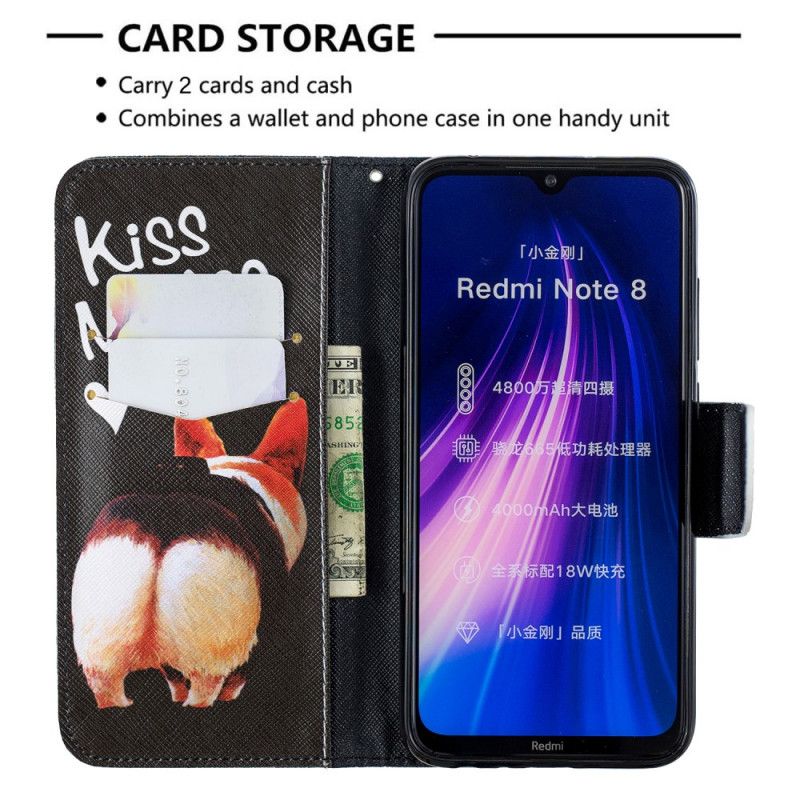Lederhüllen Xiaomi Redmi Note 8 Küss Meinen Arsch