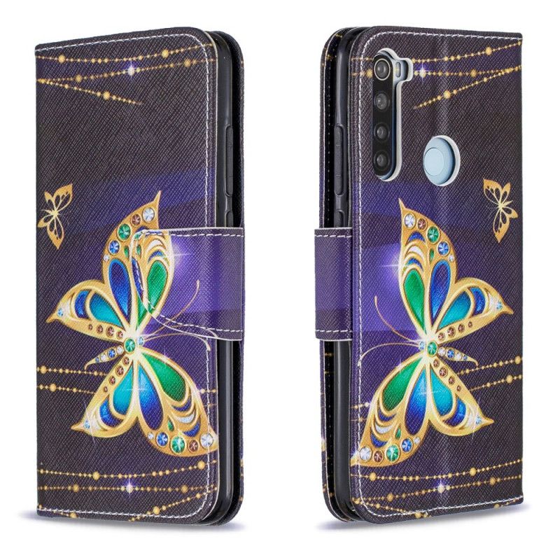 Lederhüllen Xiaomi Redmi Note 8 Magischer Schmetterling