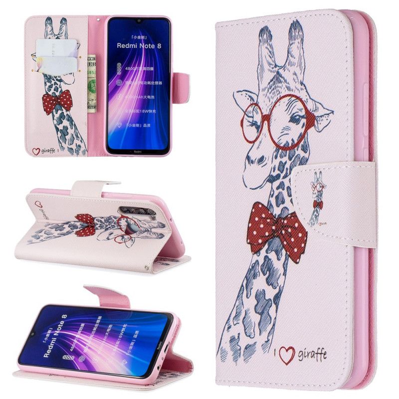 Lederhüllen Xiaomi Redmi Note 8 Nerd-Giraffe