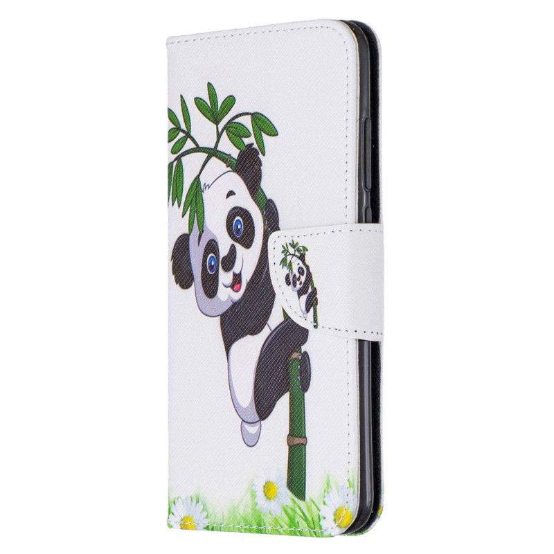 Lederhüllen Xiaomi Redmi Note 8 Panda Auf Bambus