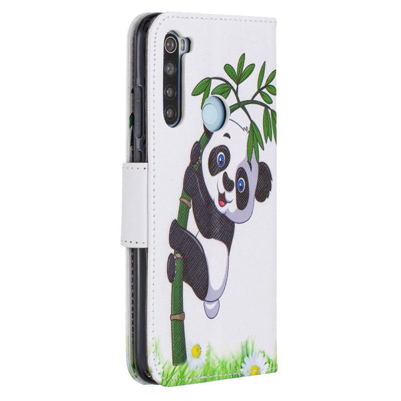 Lederhüllen Xiaomi Redmi Note 8 Panda Auf Bambus