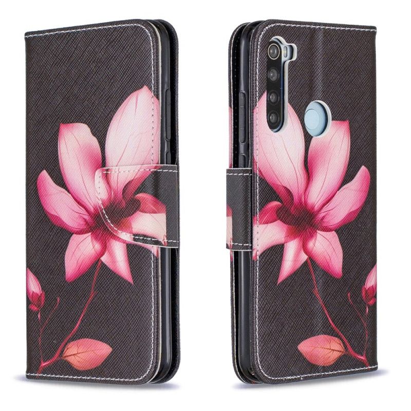 Lederhüllen Xiaomi Redmi Note 8 Rosa Blume