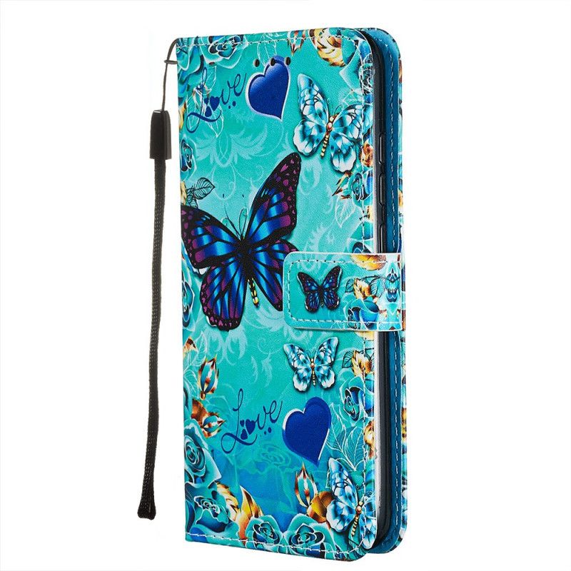 Lederhüllen Xiaomi Redmi Note 8 Schmetterlinge Mit Tanga Lieben