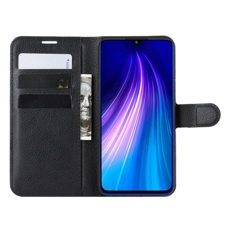 Lederhüllen Xiaomi Redmi Note 8 Schwarz Handyhülle Klassisch