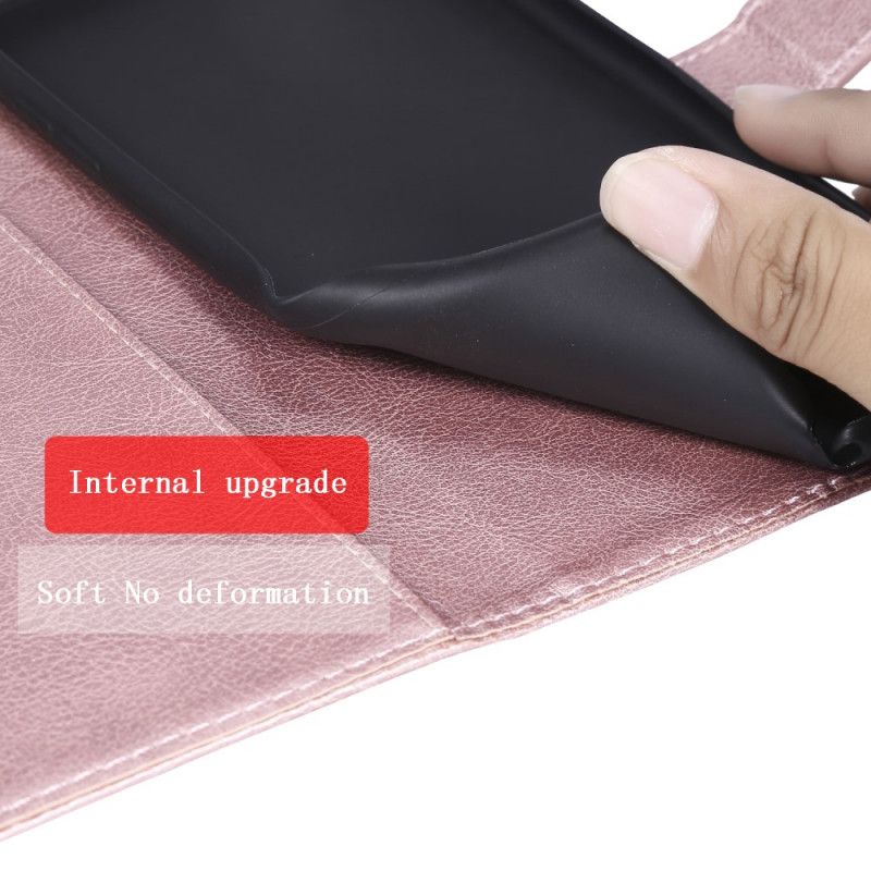 Lederhüllen Xiaomi Redmi Note 8 Schwarz Handyhülle Ledereffekt Mit Riemen