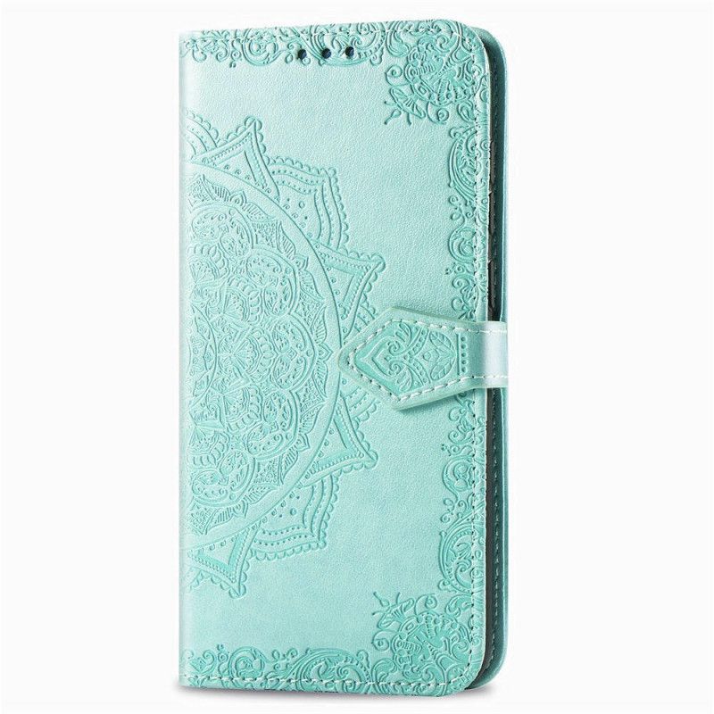 Lederhüllen Xiaomi Redmi Note 8 Schwarz Mandala Mittleren Alters
