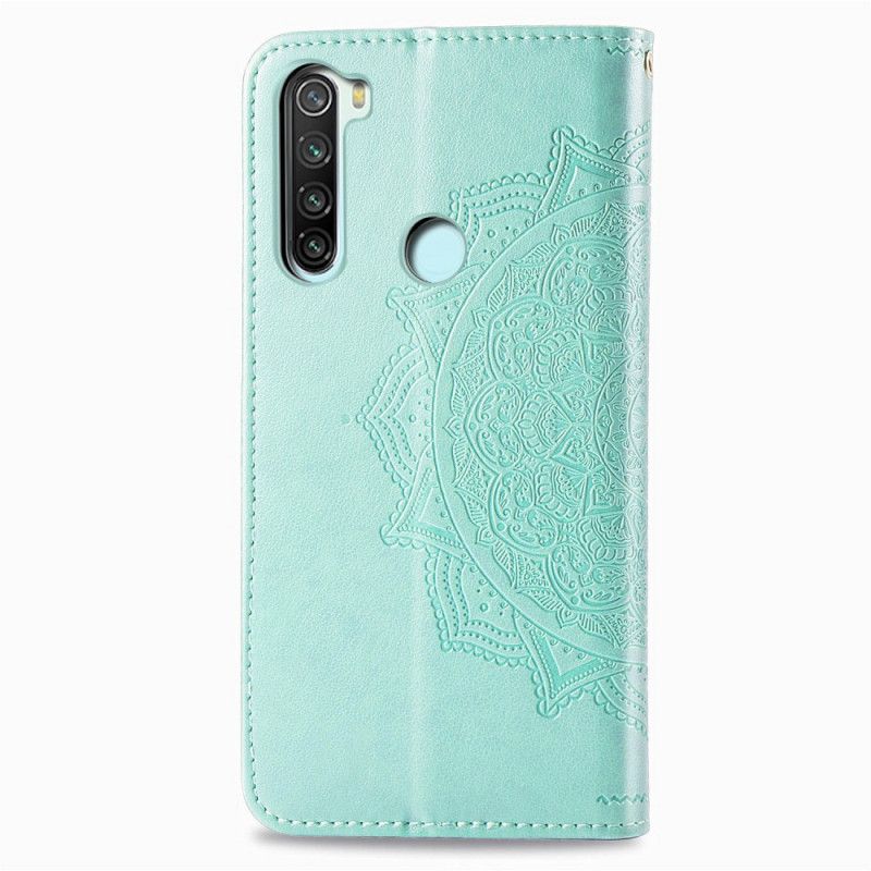 Lederhüllen Xiaomi Redmi Note 8 Schwarz Mandala Mittleren Alters