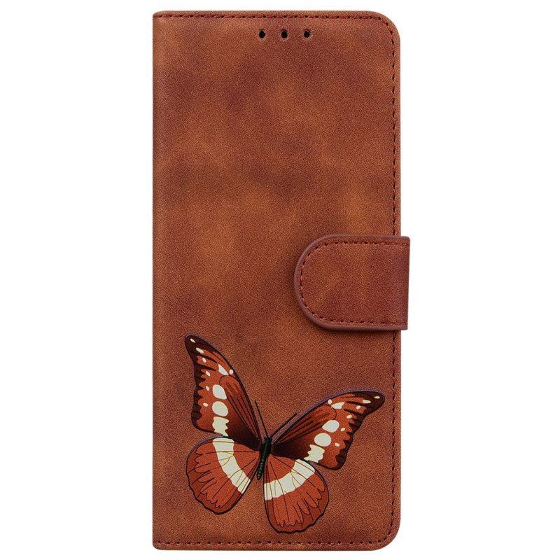 Flip Case Für Moto G73 5G Schmetterlingsdesign