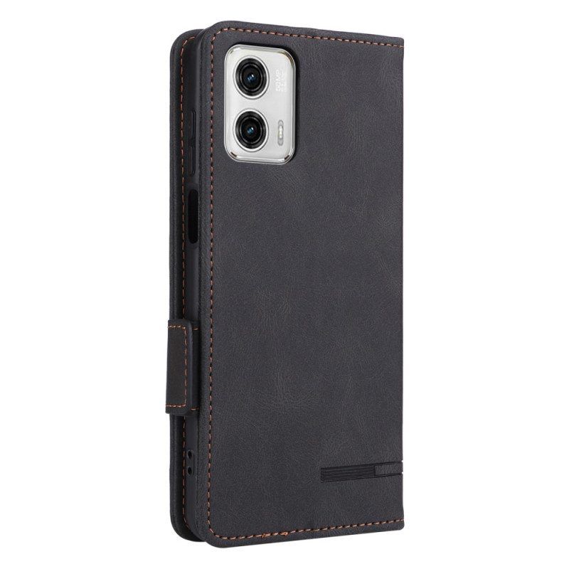 Schutzhülle Für Moto G73 5G Flip Case Lederstruktur