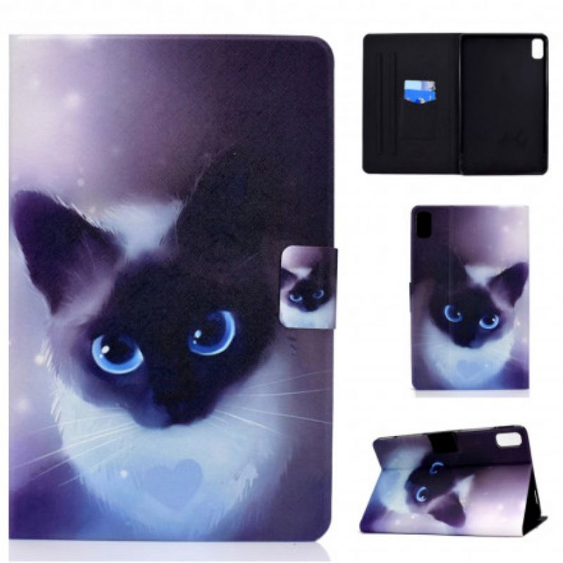 Lederhüllen Huawei Matepad New Handyhülle Blauäugige Katze