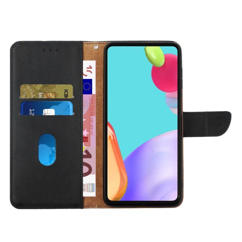 Flip Case Für Samsung Galaxy M13 Echtes Nappaleder