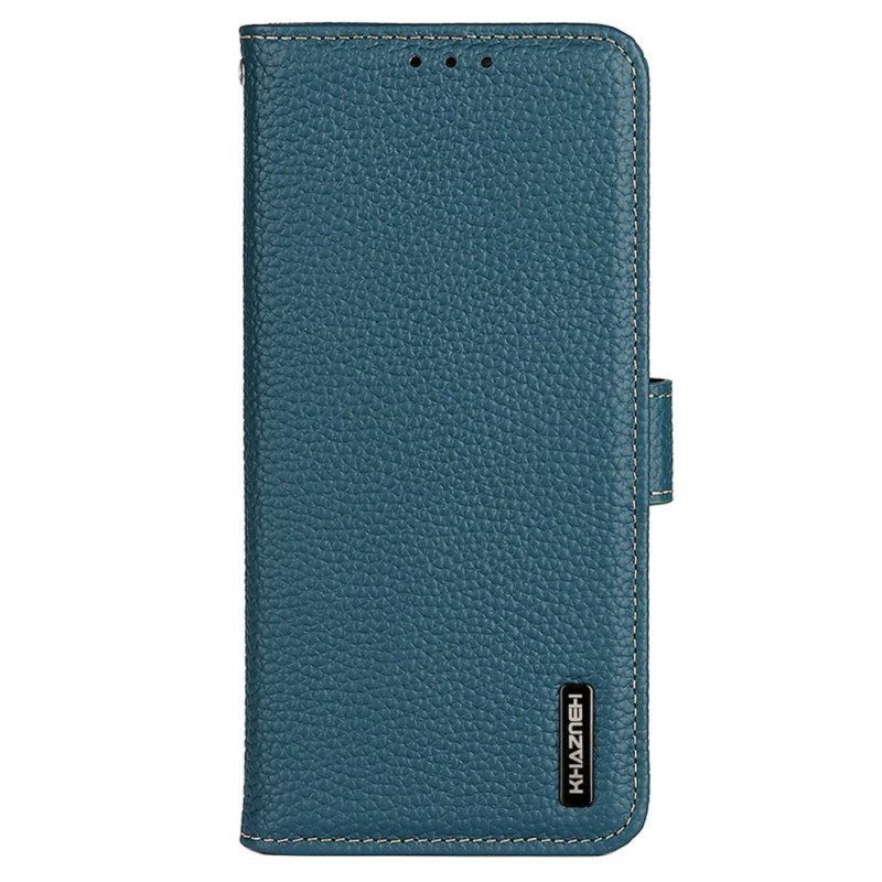Flip Case Für Samsung Galaxy M13 Khazneh Litschi-leder