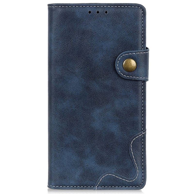 Flip Case Für Samsung Galaxy M13 Künstlerischer Knopf