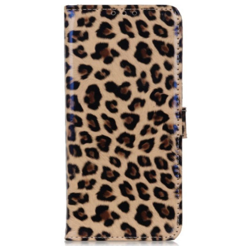 Flip Case Für Samsung Galaxy M13 Leopardenhaut-effekt