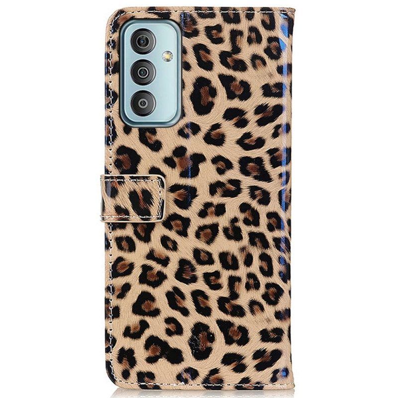 Flip Case Für Samsung Galaxy M13 Leopardenhaut-effekt