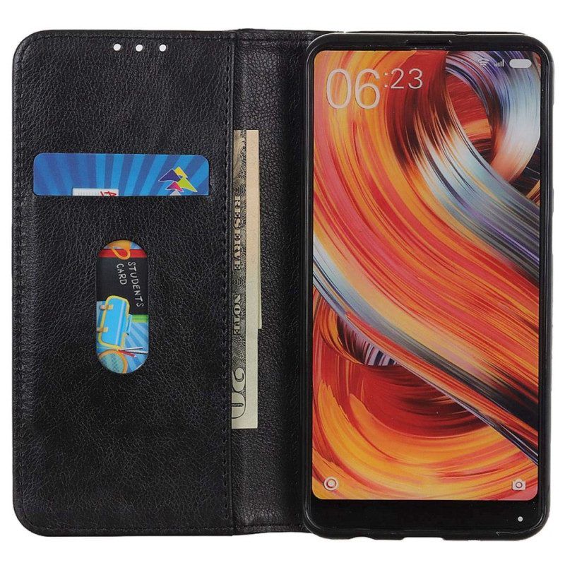 Flip Case Für Samsung Galaxy M13 Litschi-spaltleder