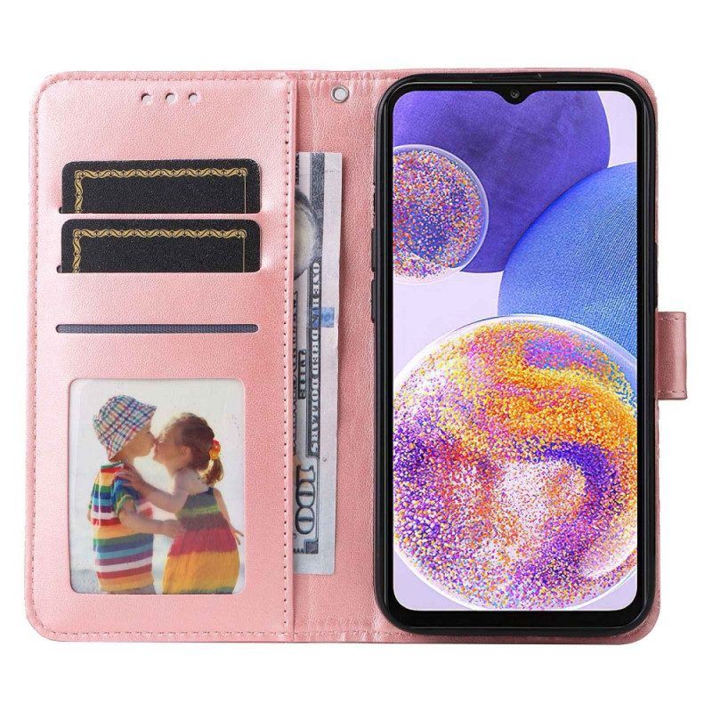 Flip Case Für Samsung Galaxy M13 Mit Kordel Riemchen-sonnenblume