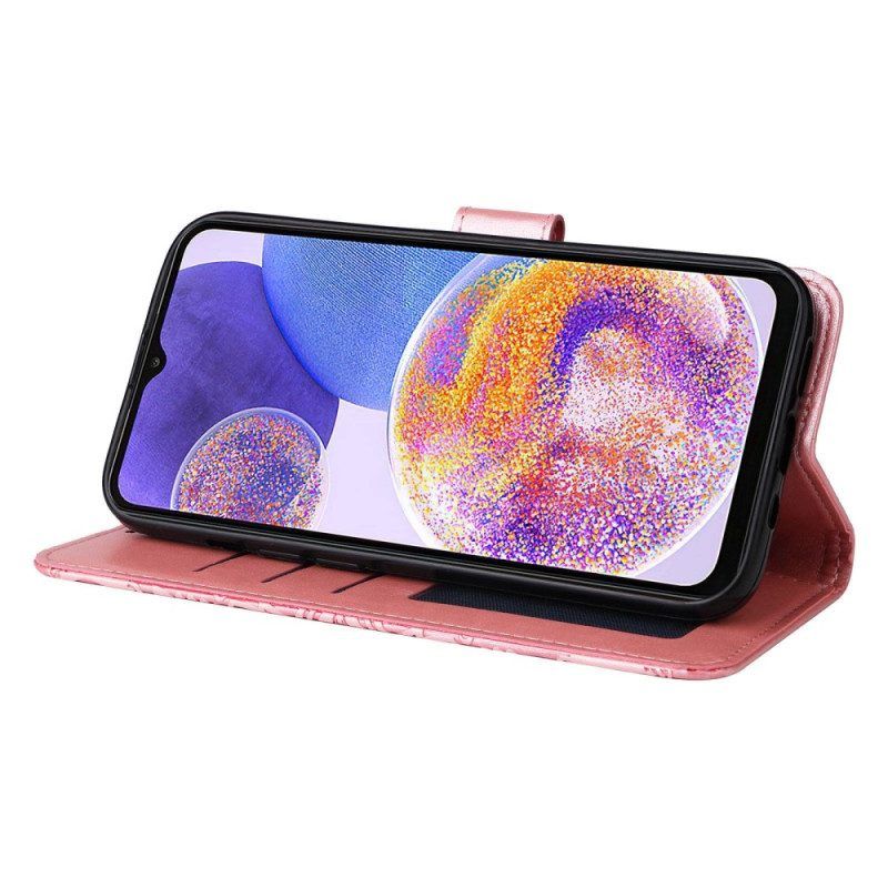 Flip Case Für Samsung Galaxy M13 Mit Kordel Riemchen-sonnenblume