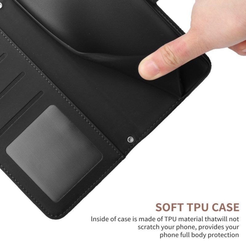 Flip Case Für Samsung Galaxy M13 Schmetterlinge Und Schultergurt