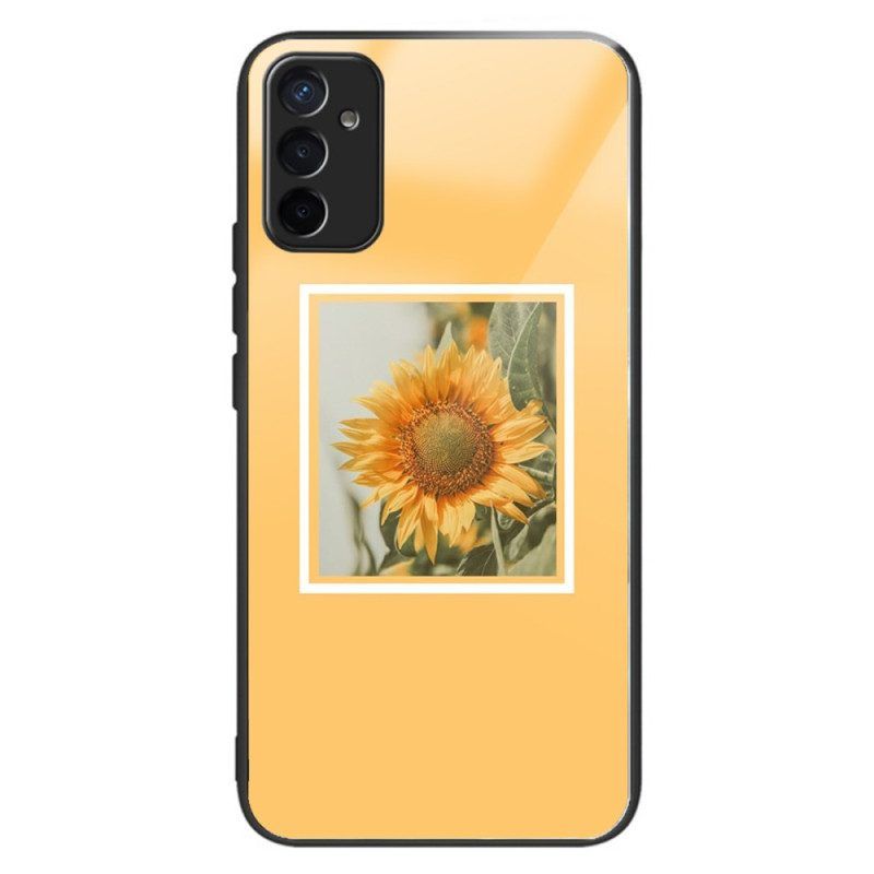 Handyhülle Für Samsung Galaxy M13 Variante „sonnenblumen“ Aus Gehärtetem Glas