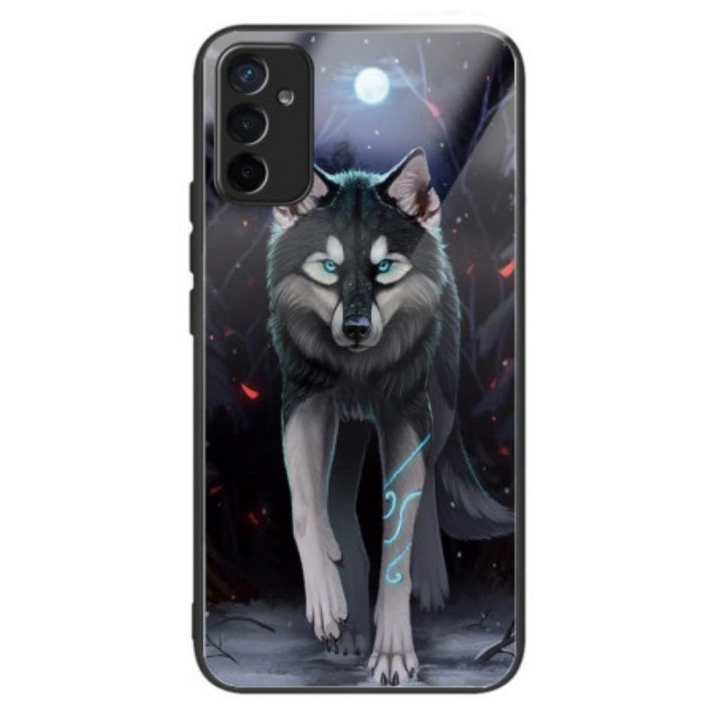 Hülle Für Samsung Galaxy M13 Wolf Aus Gehärtetem Glas