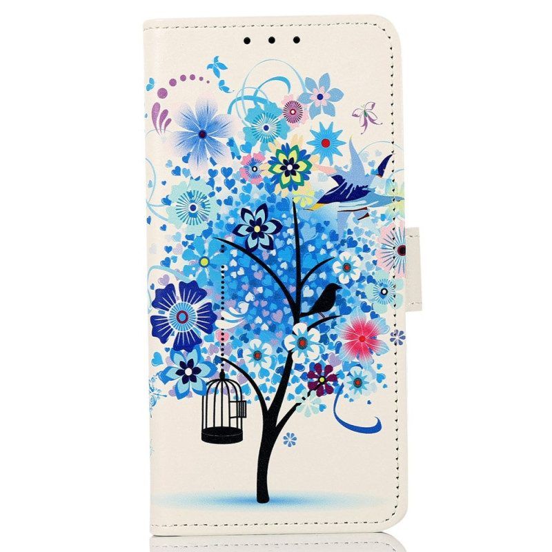 Lederhüllen Für Samsung Galaxy M13 Blühender Baum