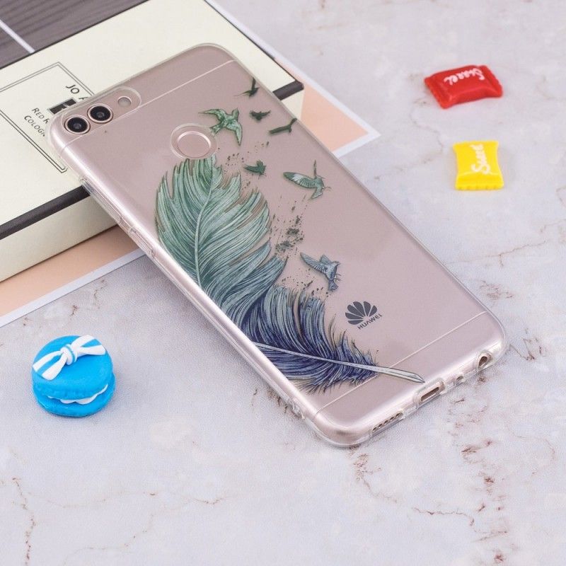 Hülle Huawei P Smart Transparente Farbige Feder