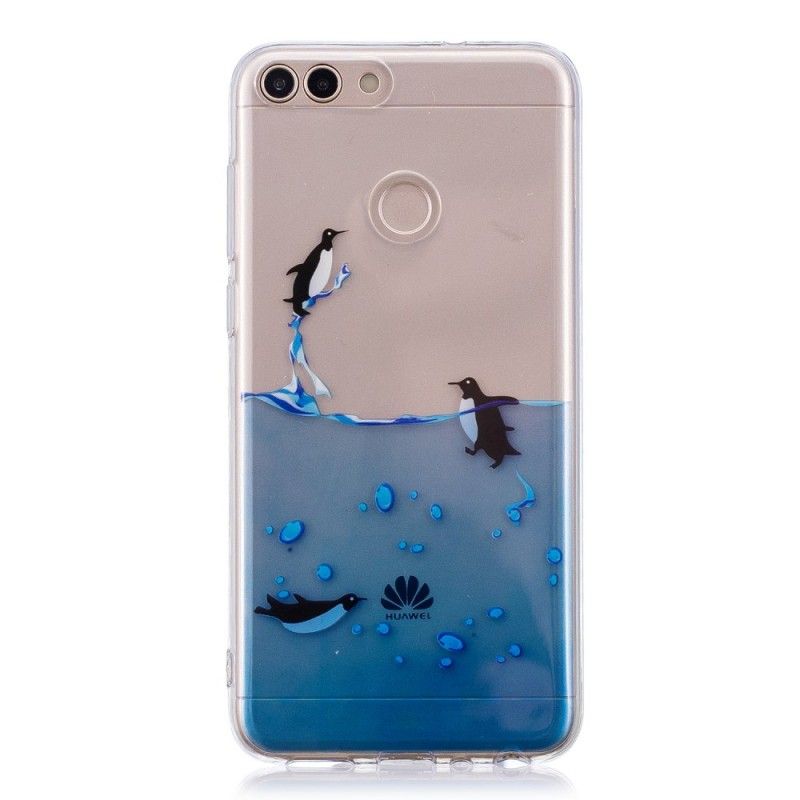 Hülle Huawei P Smart Transparentes Pinguinspiel