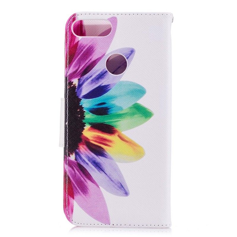 Lederhüllen Huawei P Smart Aquarellblume