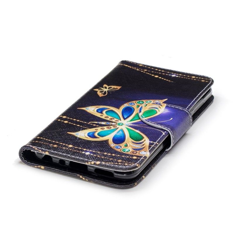 Lederhüllen Huawei P Smart Handyhülle Magischer Schmetterling