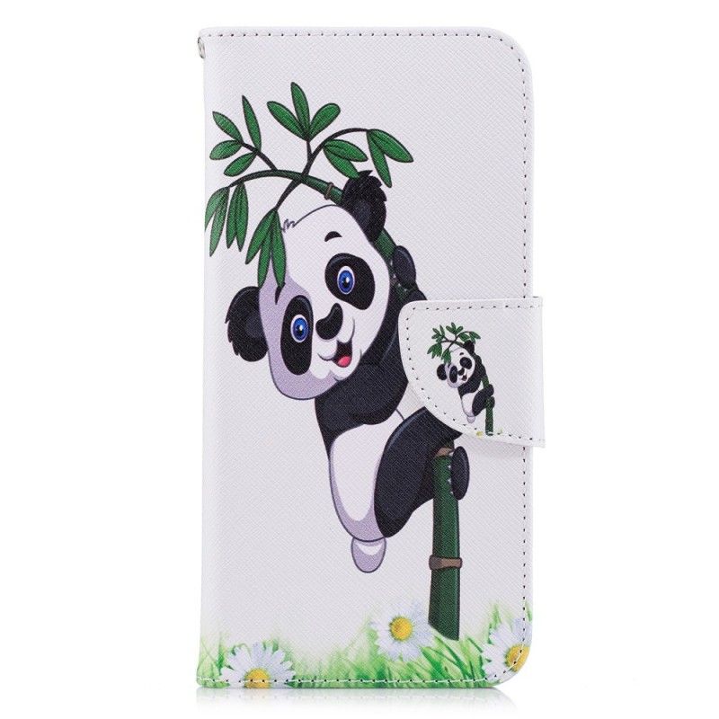 Lederhüllen Huawei P Smart Panda Auf Bambus