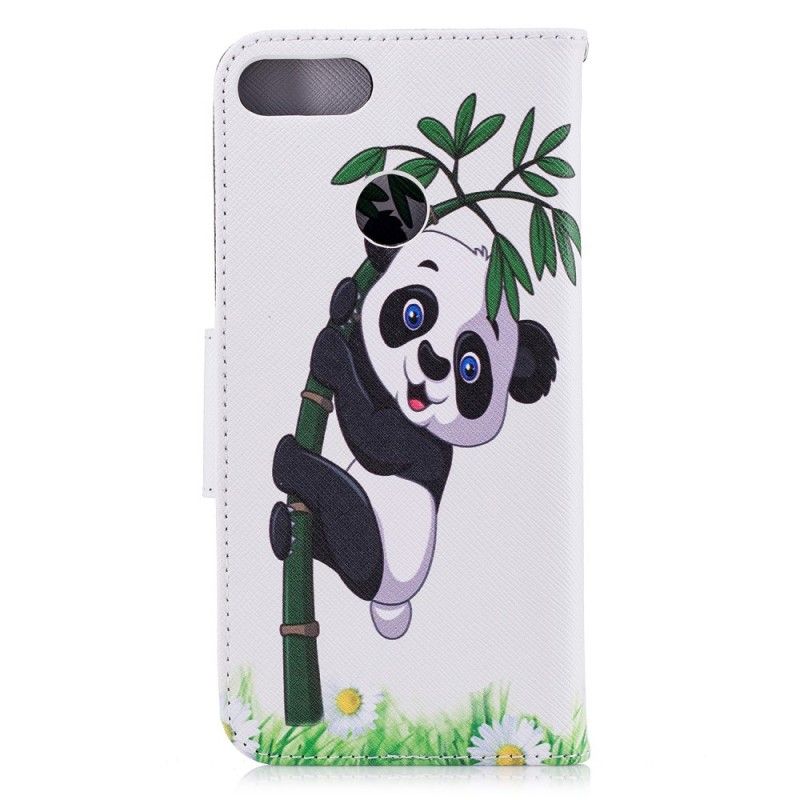 Lederhüllen Huawei P Smart Panda Auf Bambus